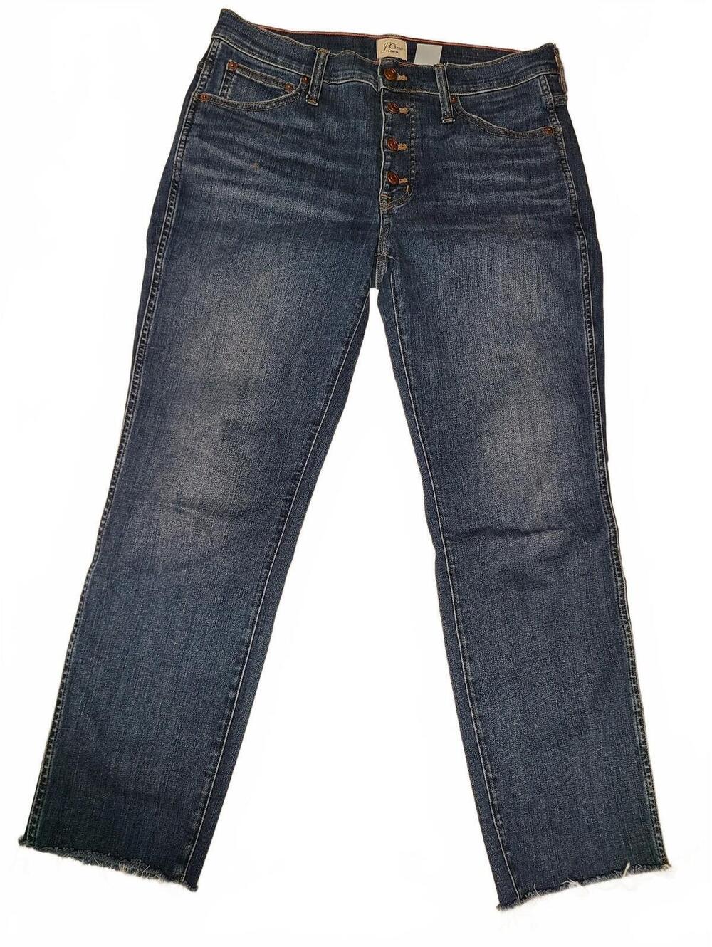 J.Crew women's denim jeans medium wash with light whiskering Size 30